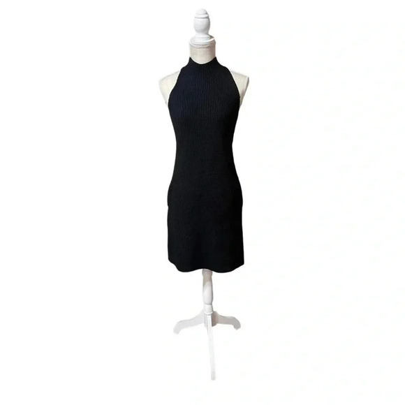 Bishop + Young Black Sleeveless Sweater Dress Women’s size Large - Picture 1 of 15